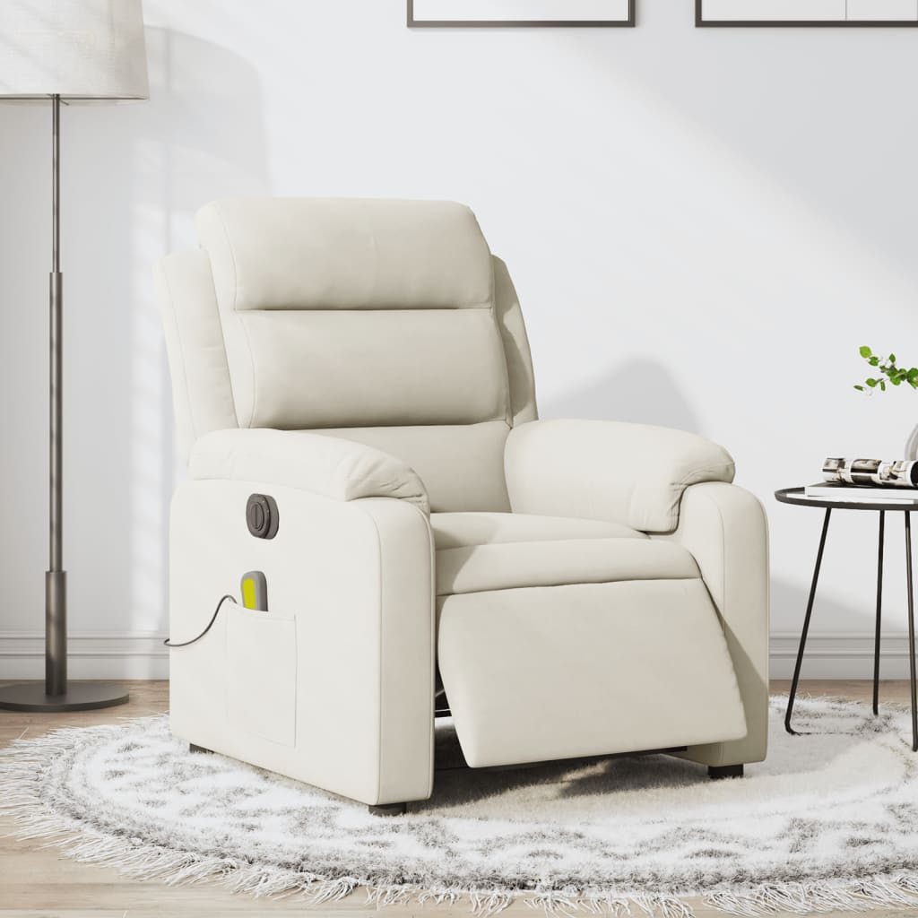 Massagestoel Fluweel Kleurig Crème