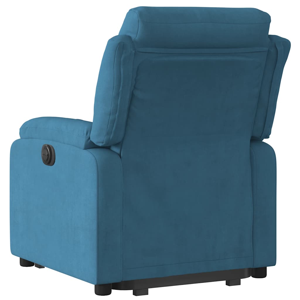 Sta-Opstoel Verstelbaar Fluweel Blauw