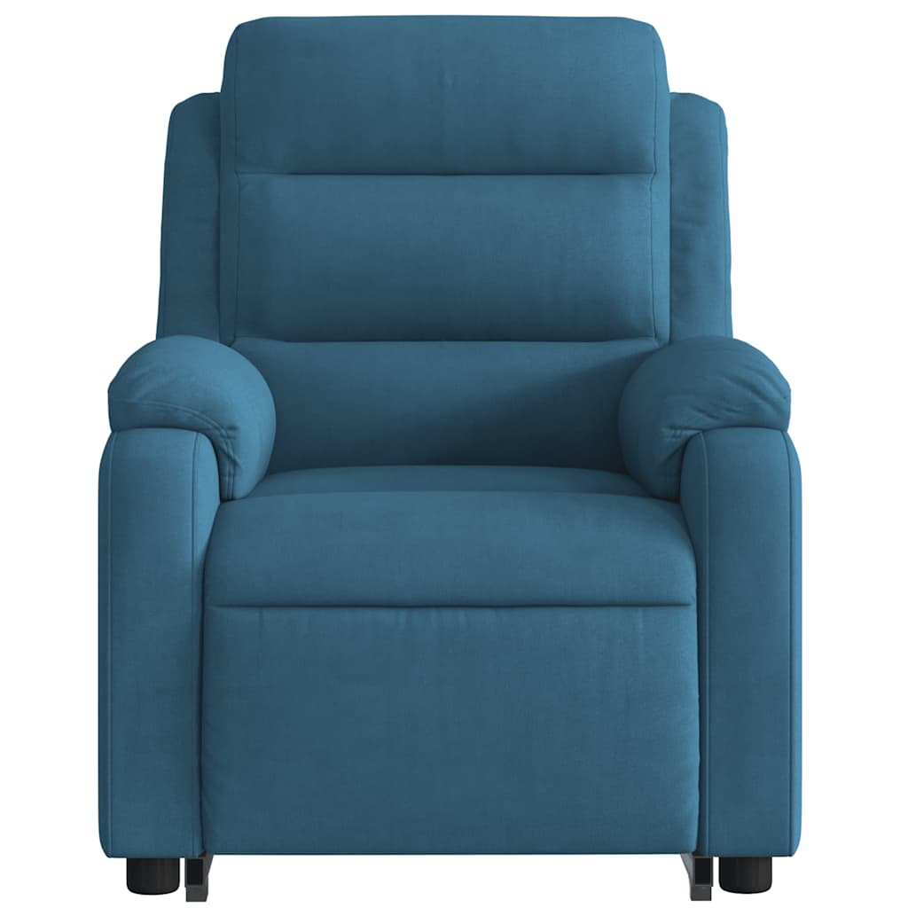 Sta-Opstoel Verstelbaar Fluweel Blauw