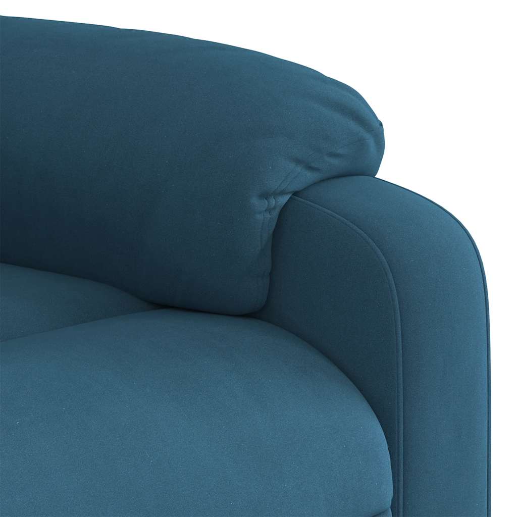 Sta-Opstoel Verstelbaar Fluweel Blauw