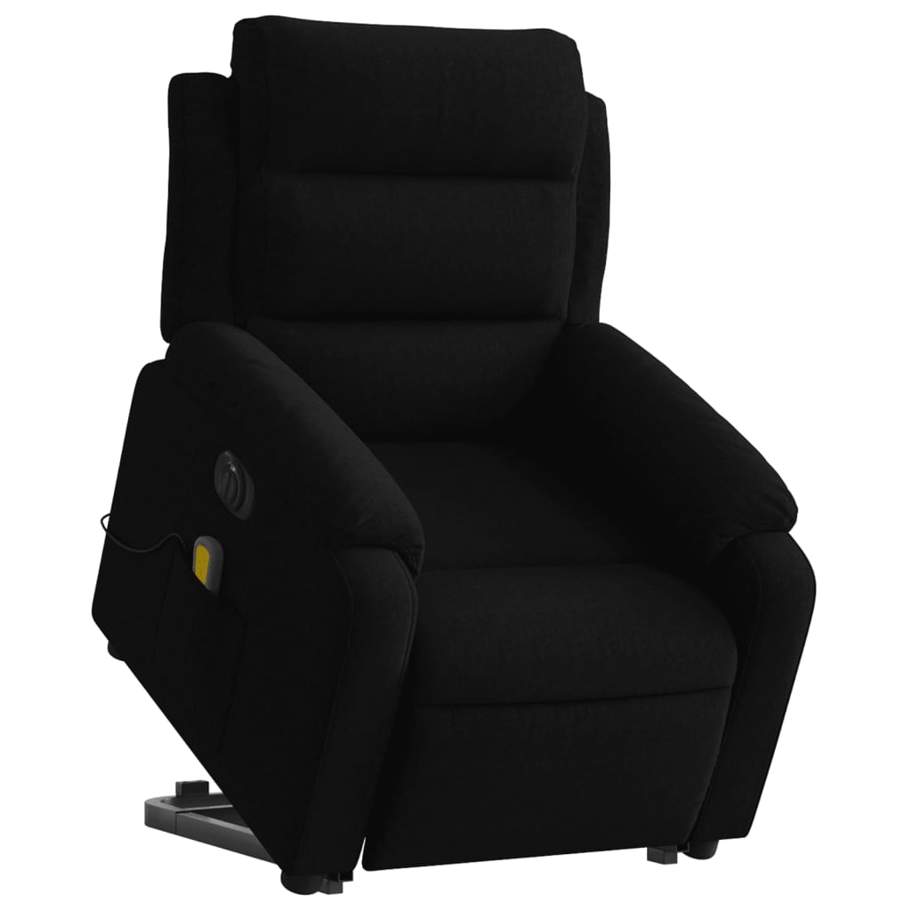 Sta-Op-Massagestoel Fluweel Zwart