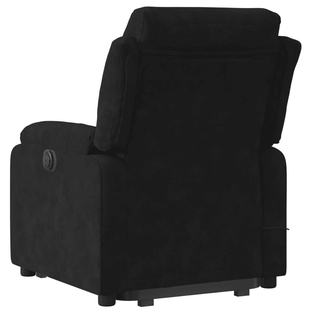 Sta-Op-Massagestoel Fluweel Zwart