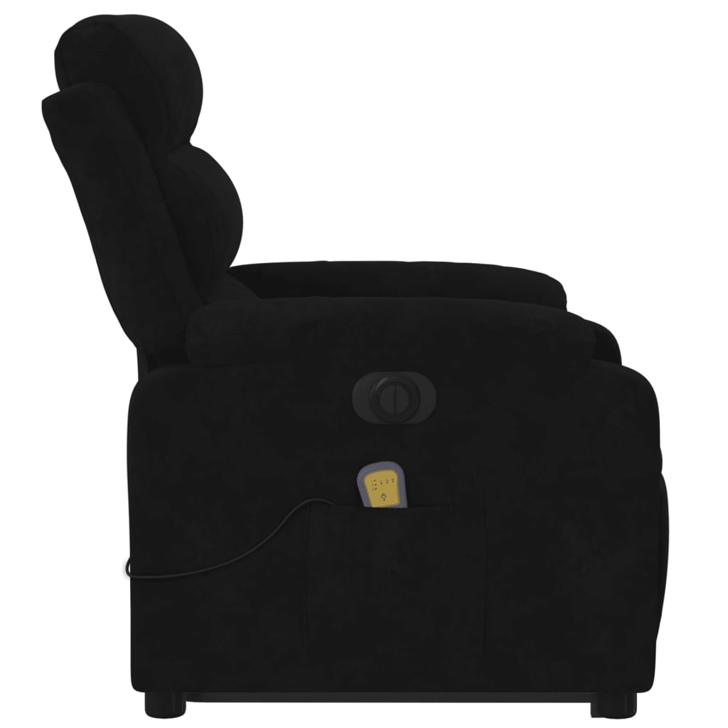 Sta-Op-Massagestoel Fluweel Zwart