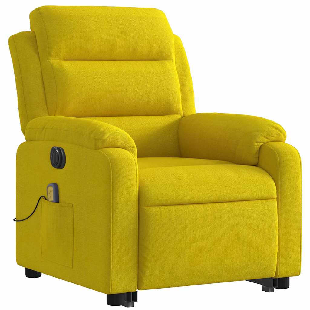 Sta-Op-Massagestoel Fluweel Geel