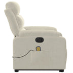 Sta-Op-Massagestoel Fluweel Kleurig Crème