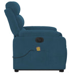 Sta-Op-Massagestoel Fluweel Blauw
