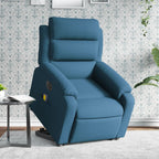 Sta-Op-Massagestoel Fluweel Blauw