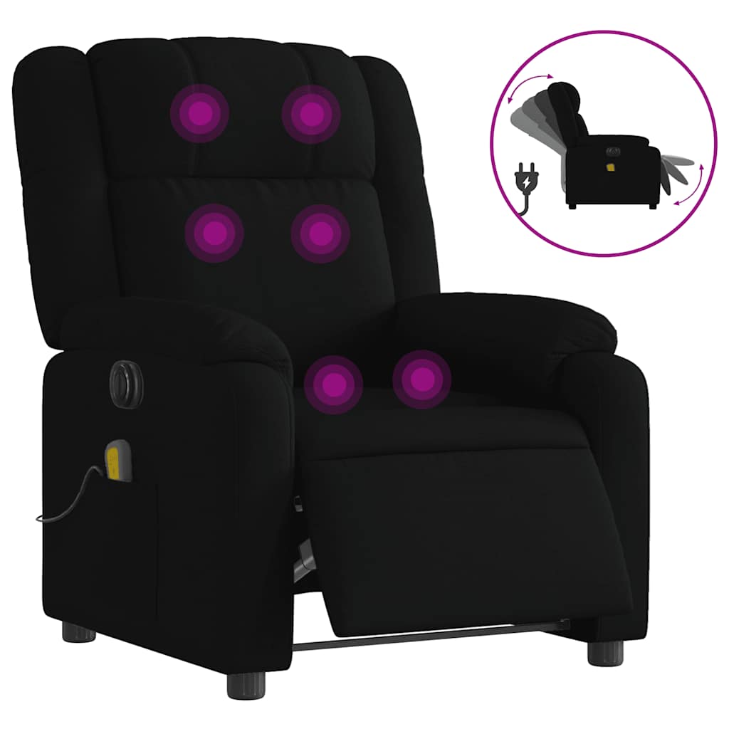 Massagestoel Stof Zwart