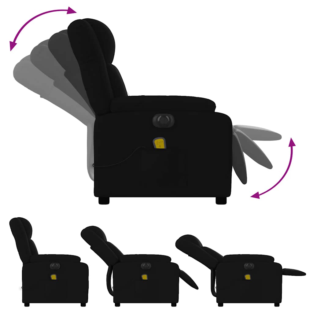Massagestoel Stof Zwart