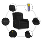 Massagestoel Stof Zwart