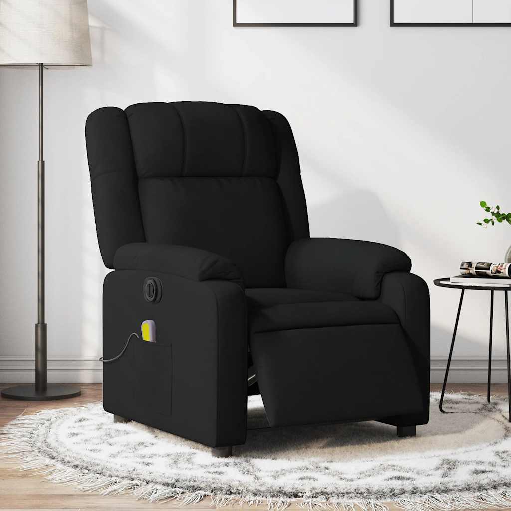 Massagestoel Stof Zwart