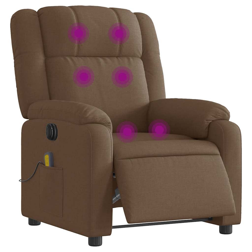 Massagestoel Stof Bruin