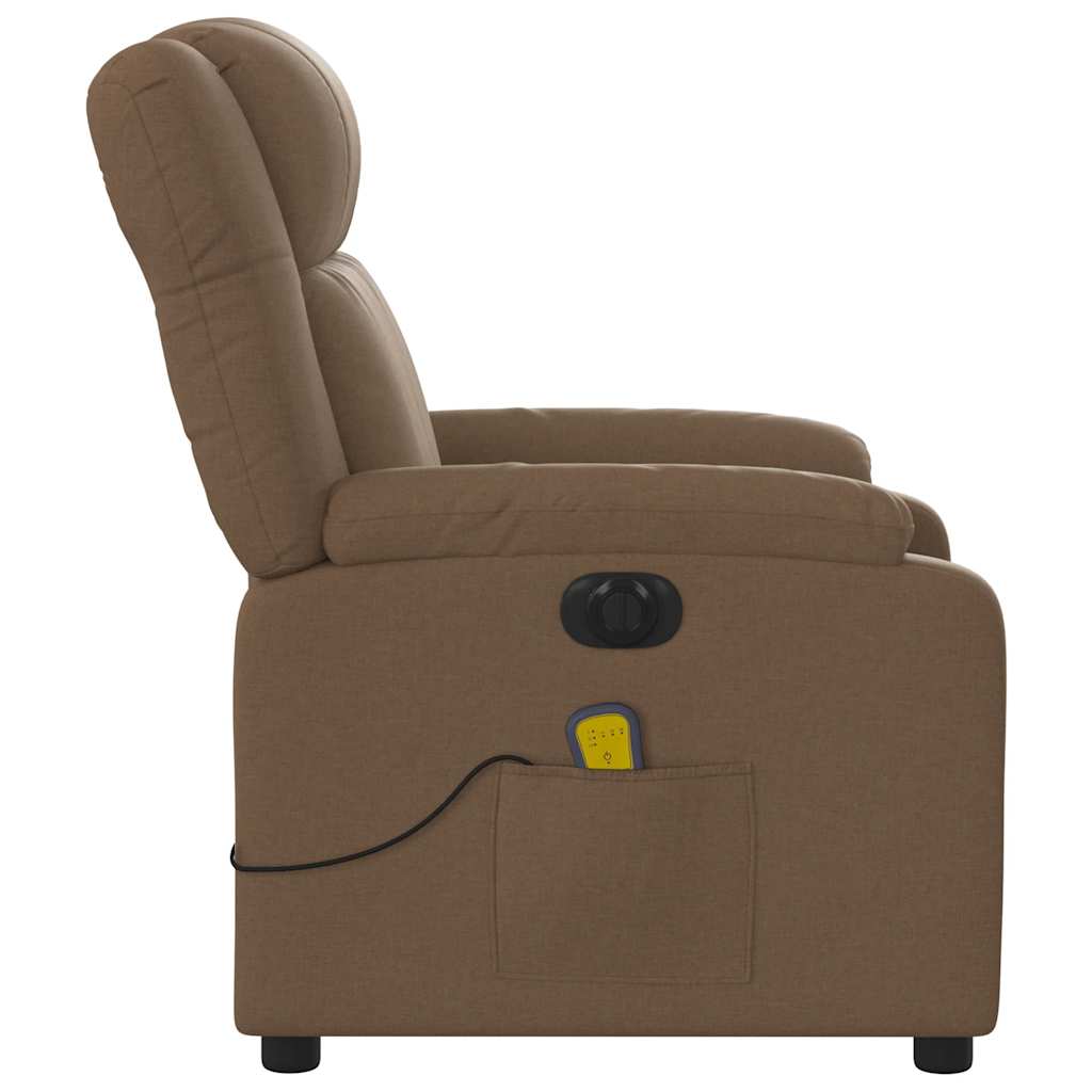 Massagestoel Stof Bruin