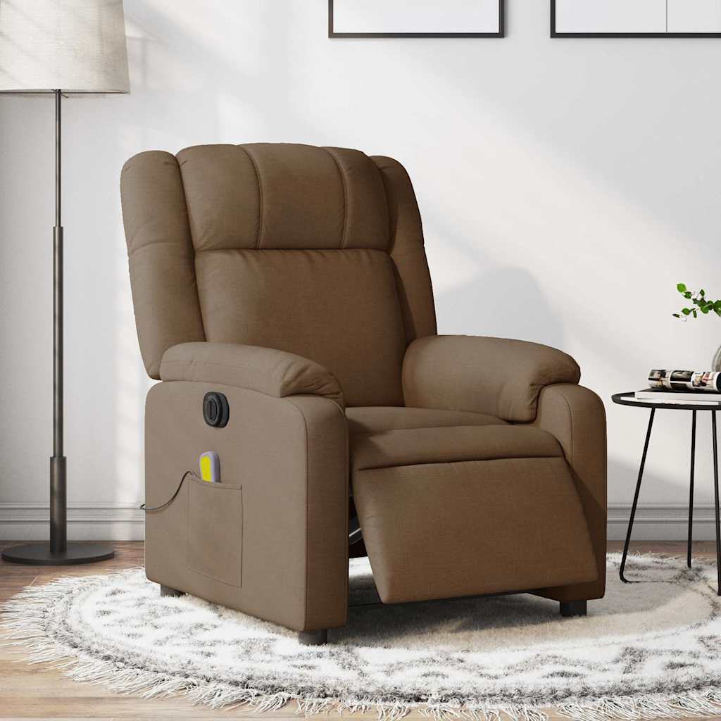Massagestoel Stof Bruin