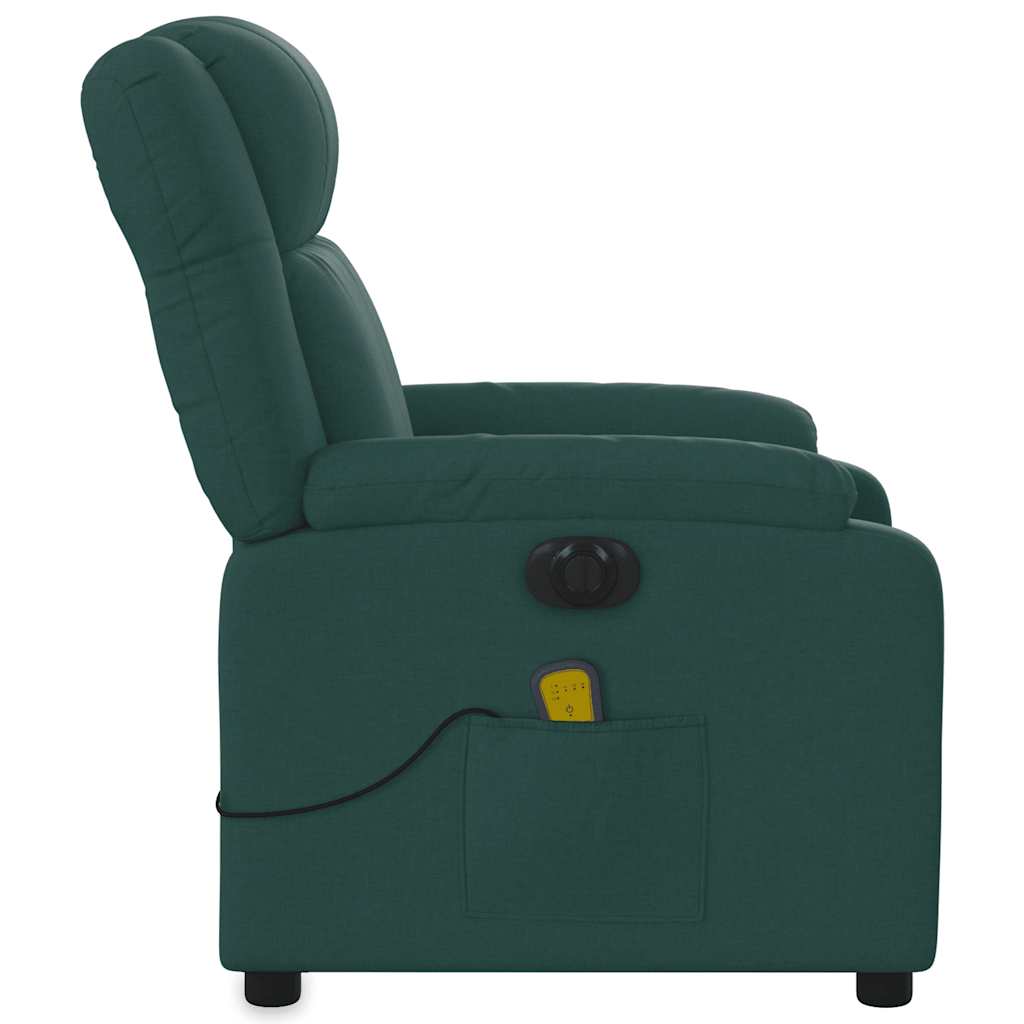 Massagestoel Stof Donkergroen
