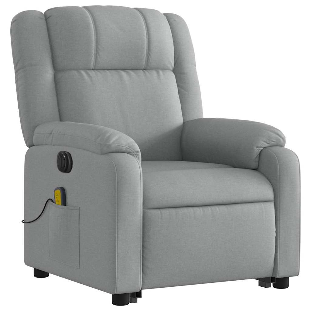 Sta-Op-Massagestoel Stof Lichtgrijs