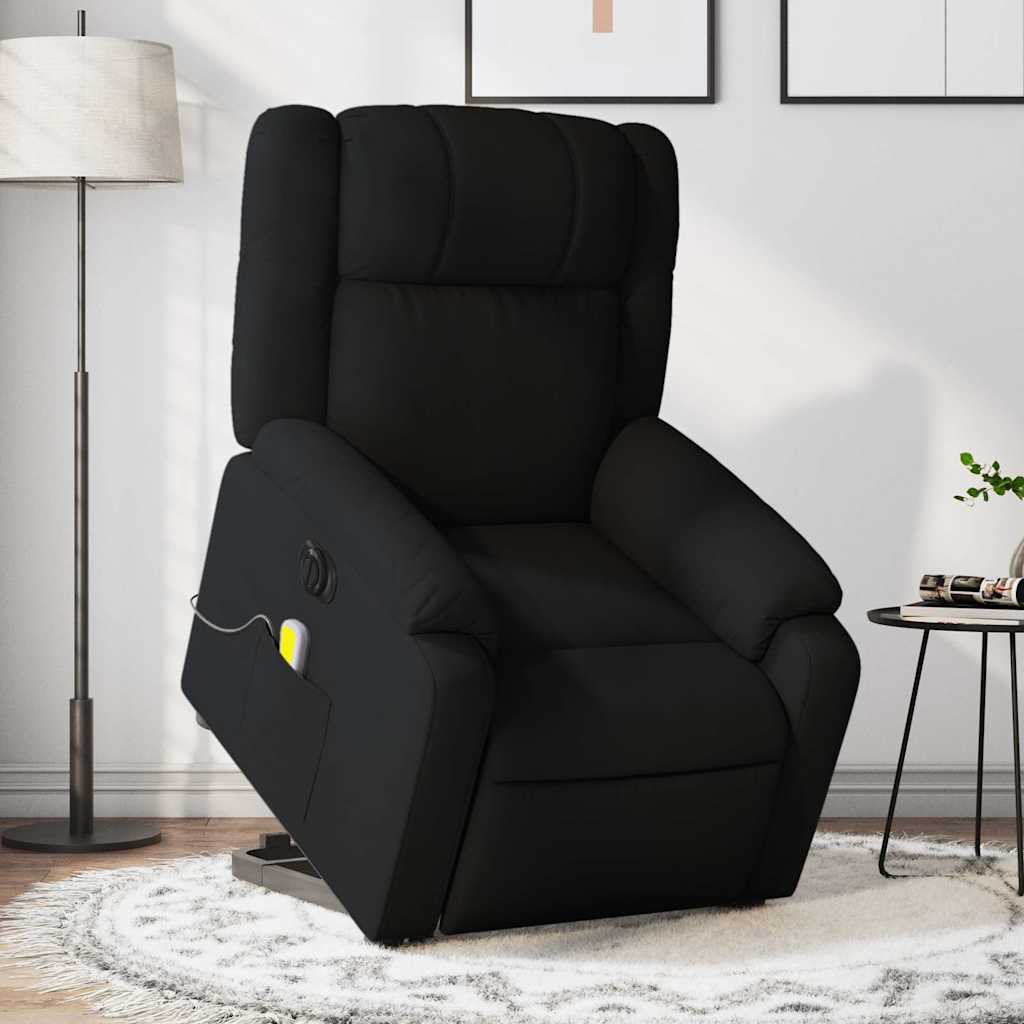 Sta-Op-Massagestoel Stof Zwart