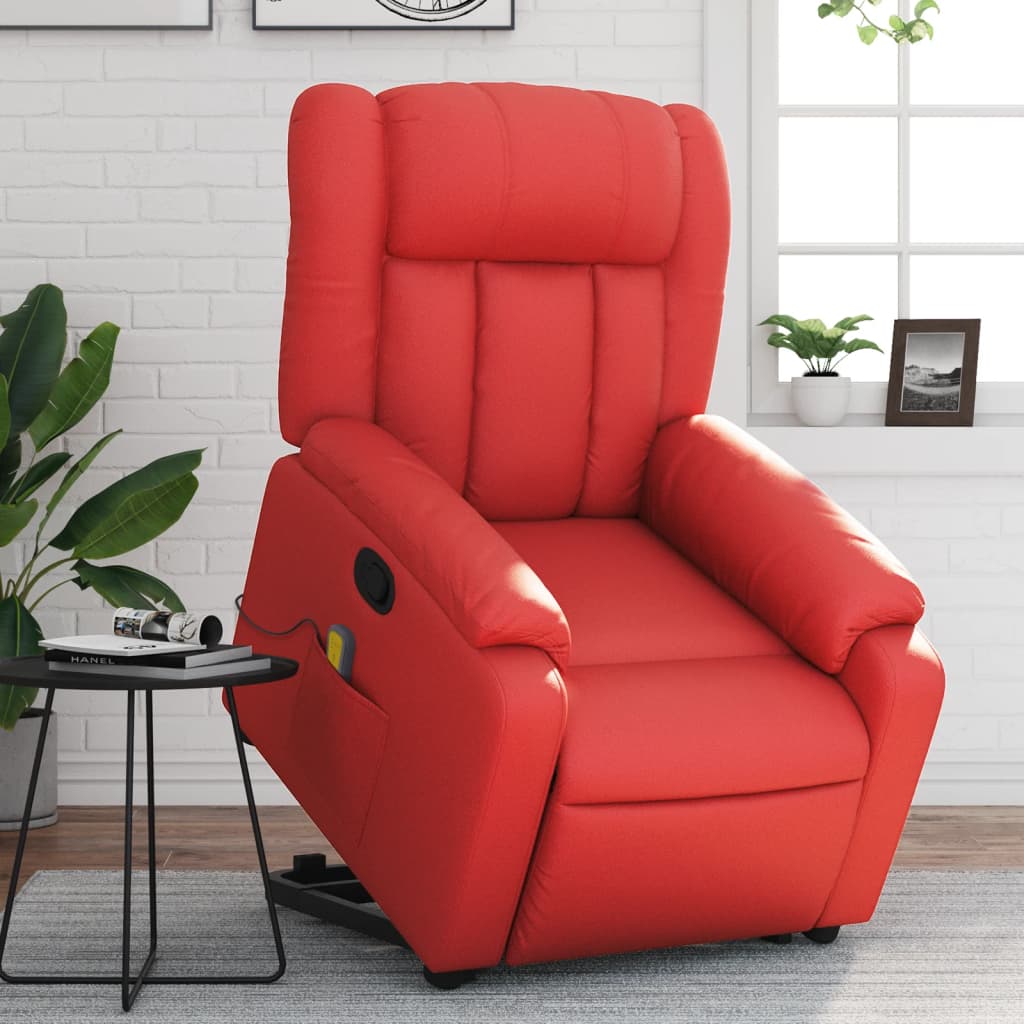 Sta-Op-Stoel Kunstleer Rood