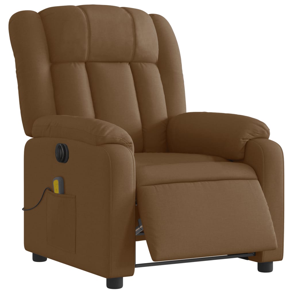 Massagestoel Stof Bruin