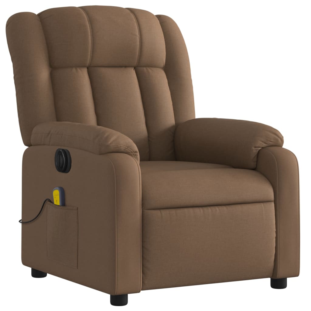 Massagestoel Stof Bruin