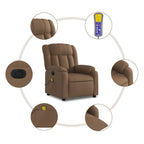 Massagestoel Stof Bruin