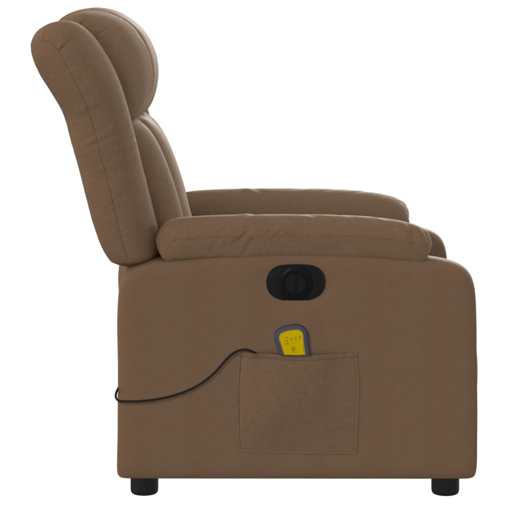 Massagestoel Stof Bruin