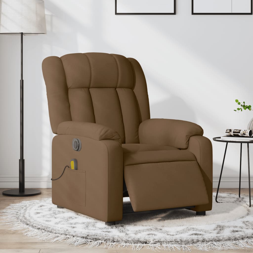 Massagestoel Stof Bruin