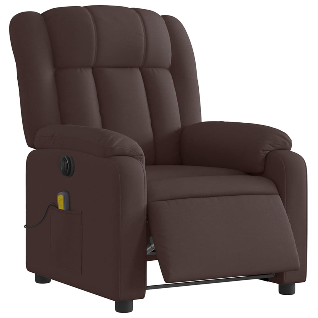 Massagestoel Stof Donkerbruin