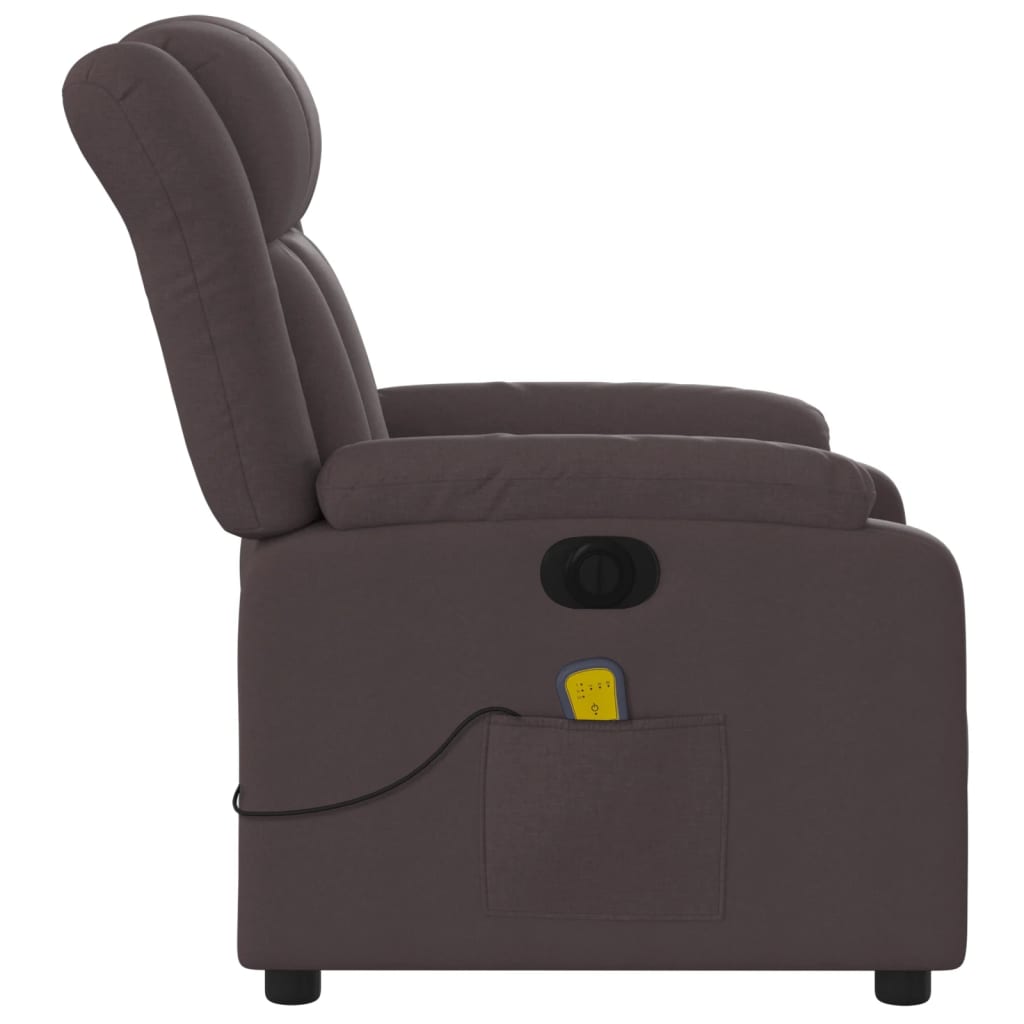 Massagestoel Stof Donkerbruin