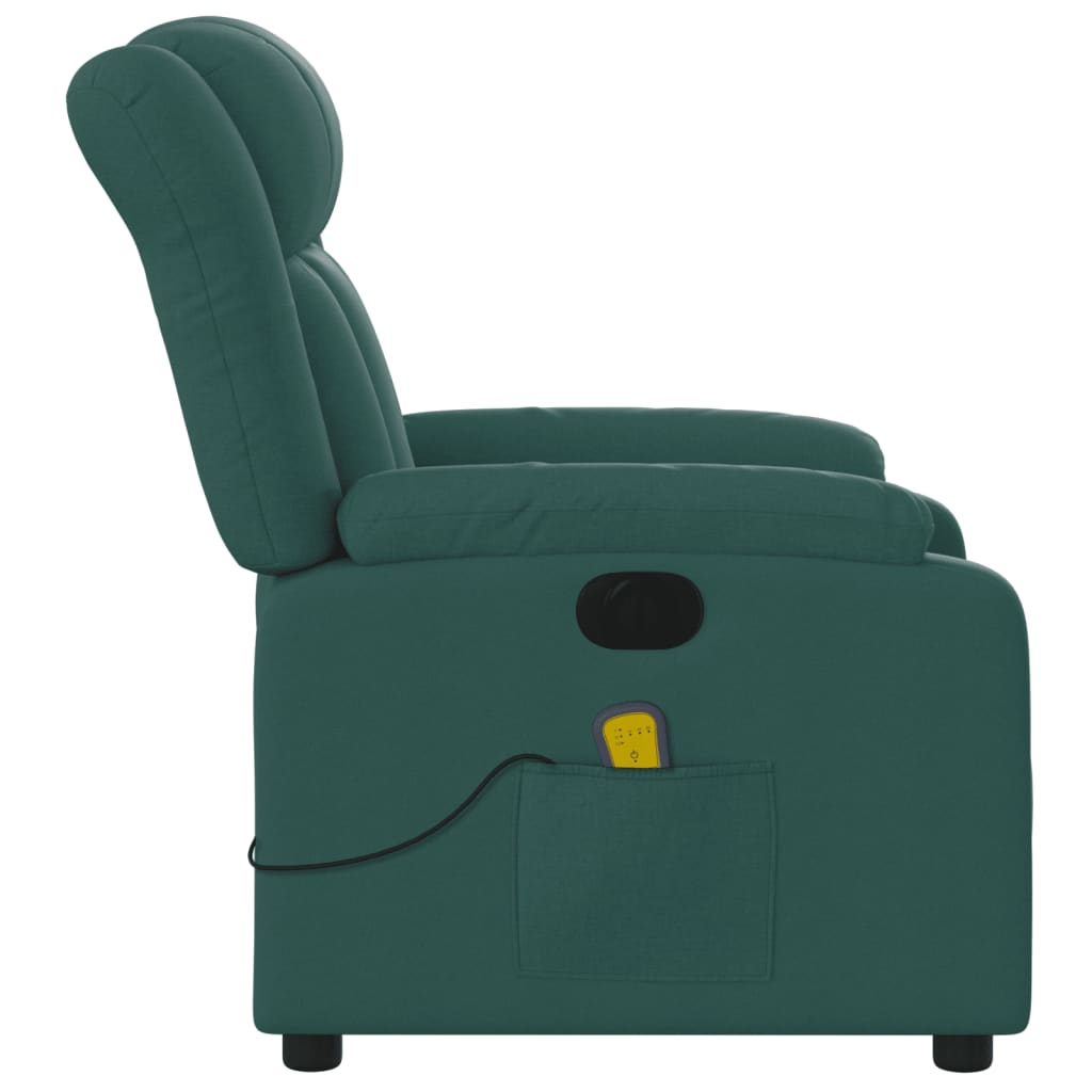 Massagestoel Stof Donkergroen