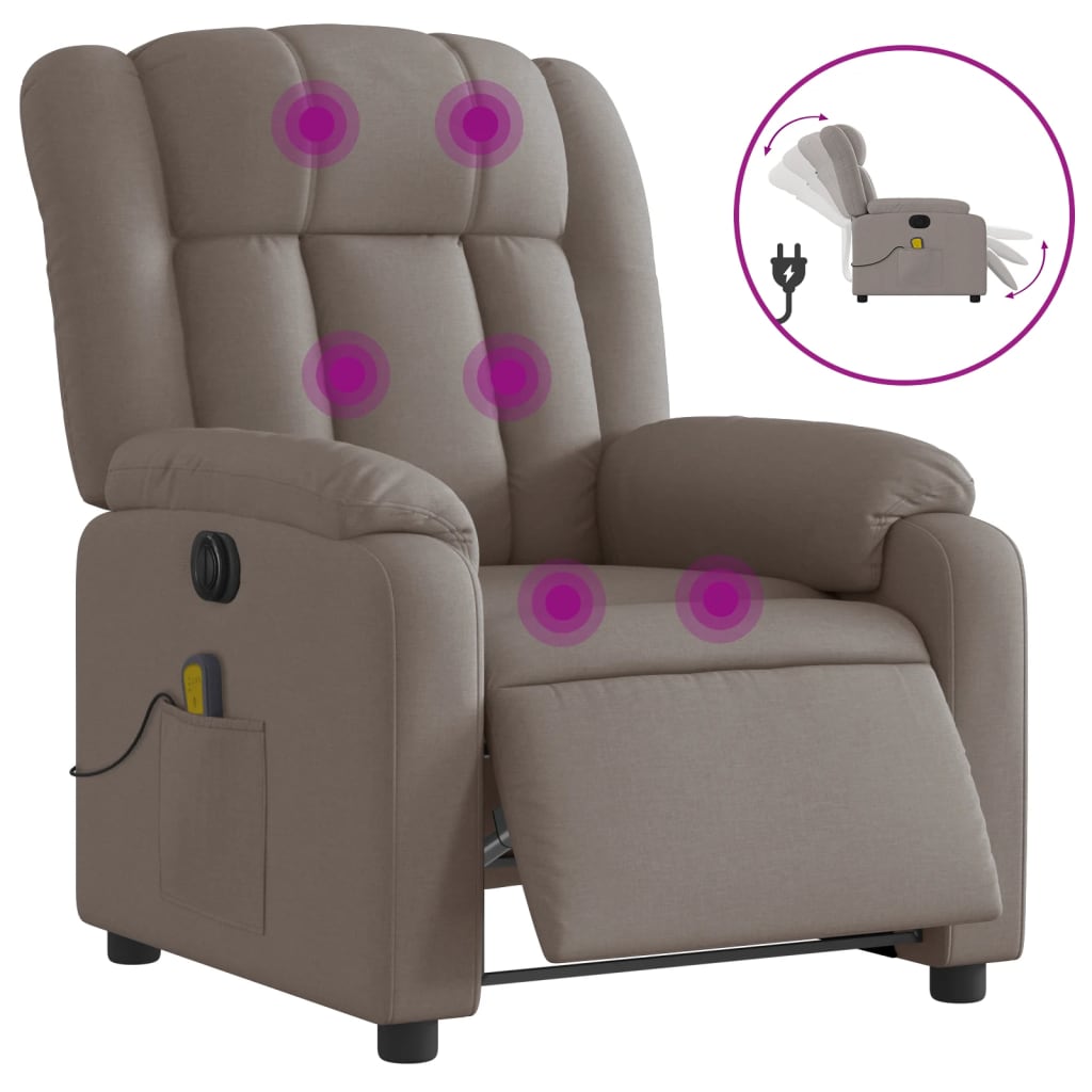 Massagestoel Stof Taupe