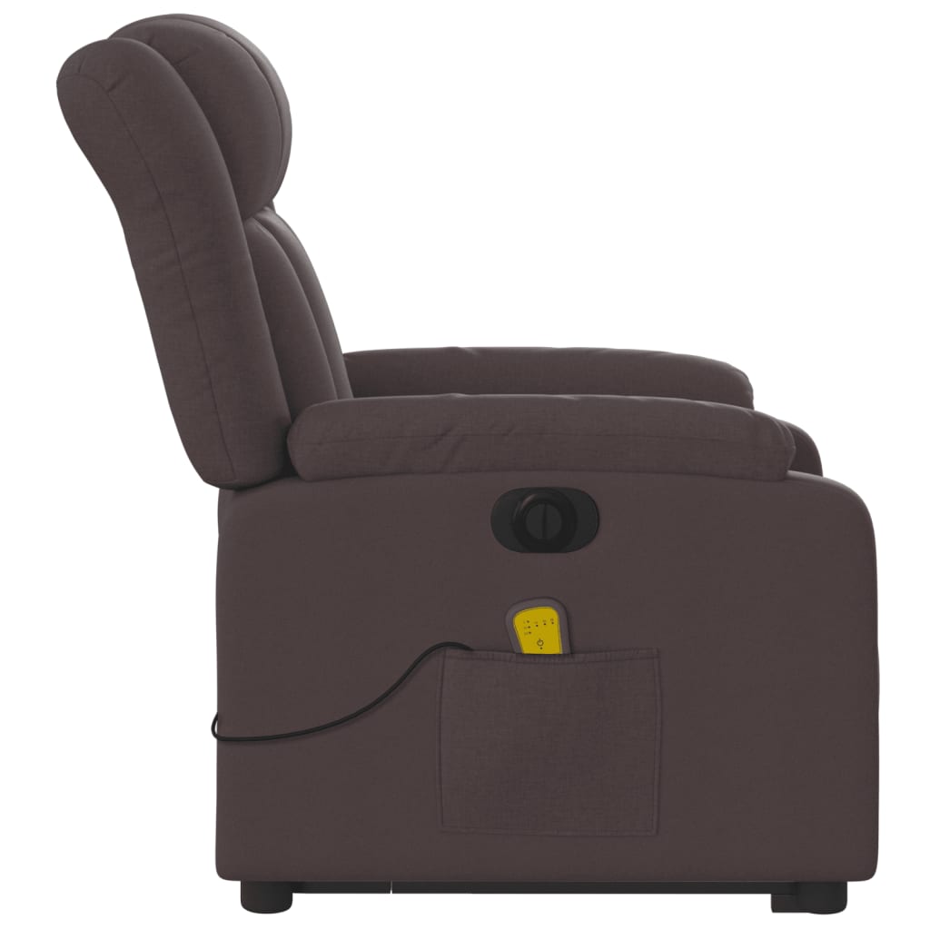 Sta-Op-Massagestoel Stof Donkerbruin