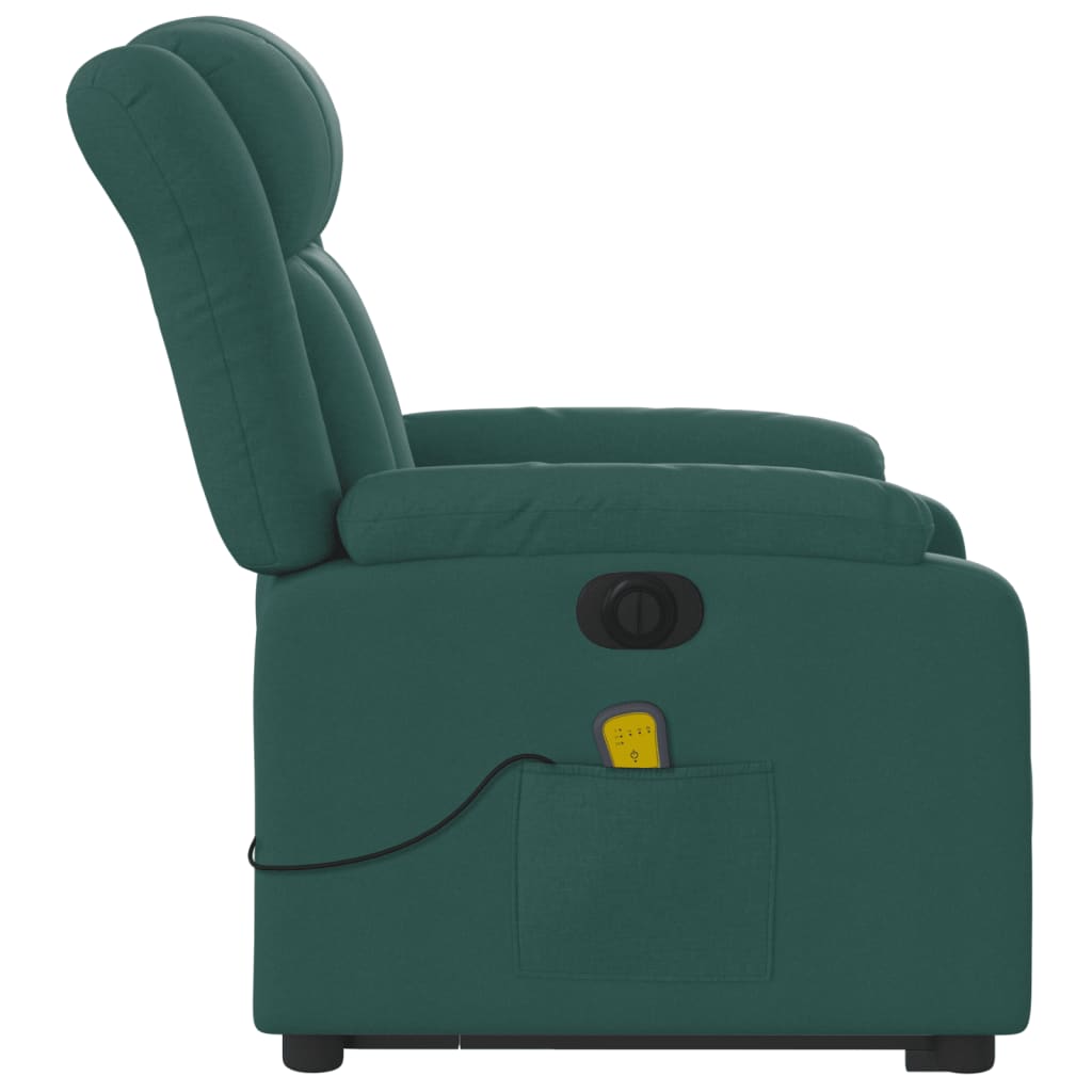 Sta-Op-Massagestoel Stof Donkergroen