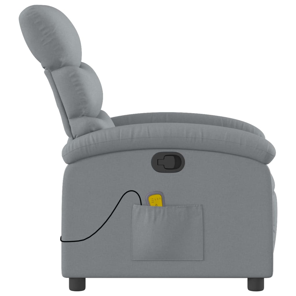 Massagestoel Met Lichtgrijze Stof