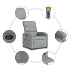 Massagestoel Met Lichtgrijze Stof
