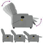Massagestoel Met Lichtgrijze Stof