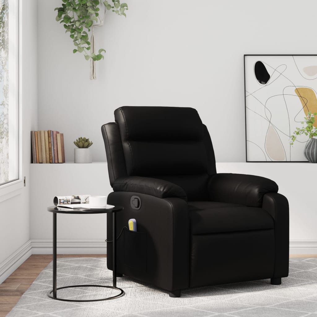 Massagestoel Van Zwart Kunstleer