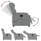 Massagestoel Met Lichtgrijze Stof
