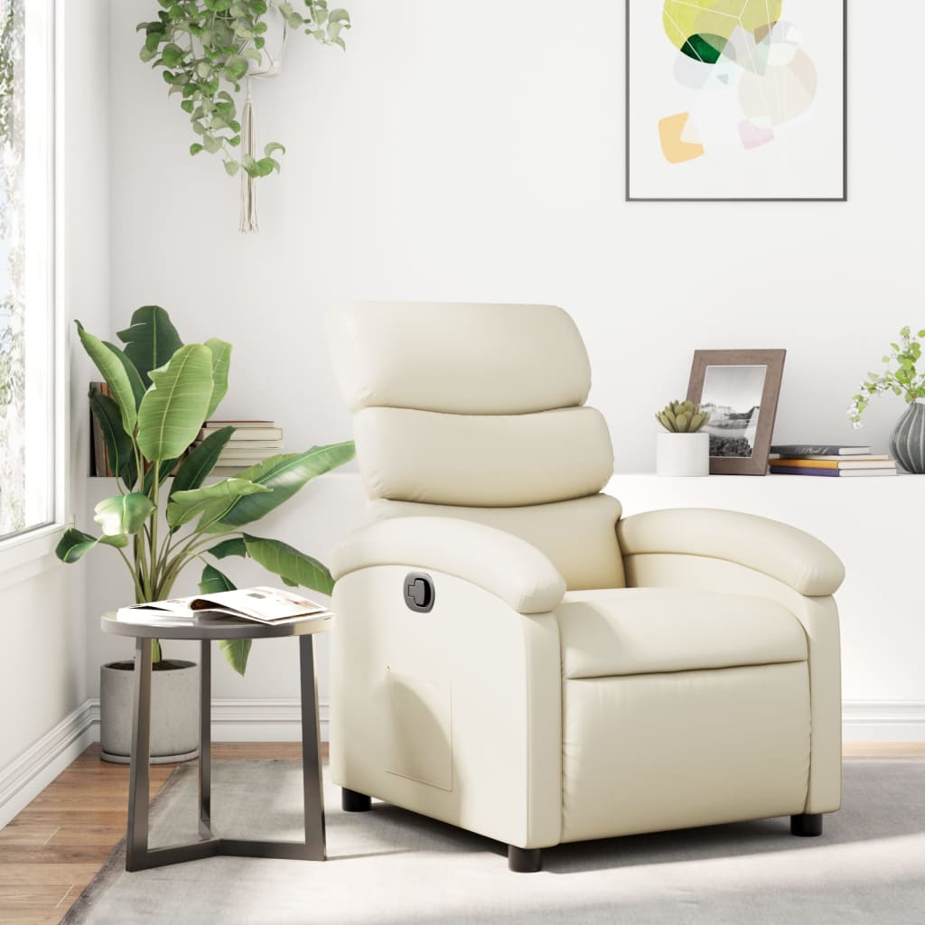 Massagestoel Van Kunstleer In Kleur Crème