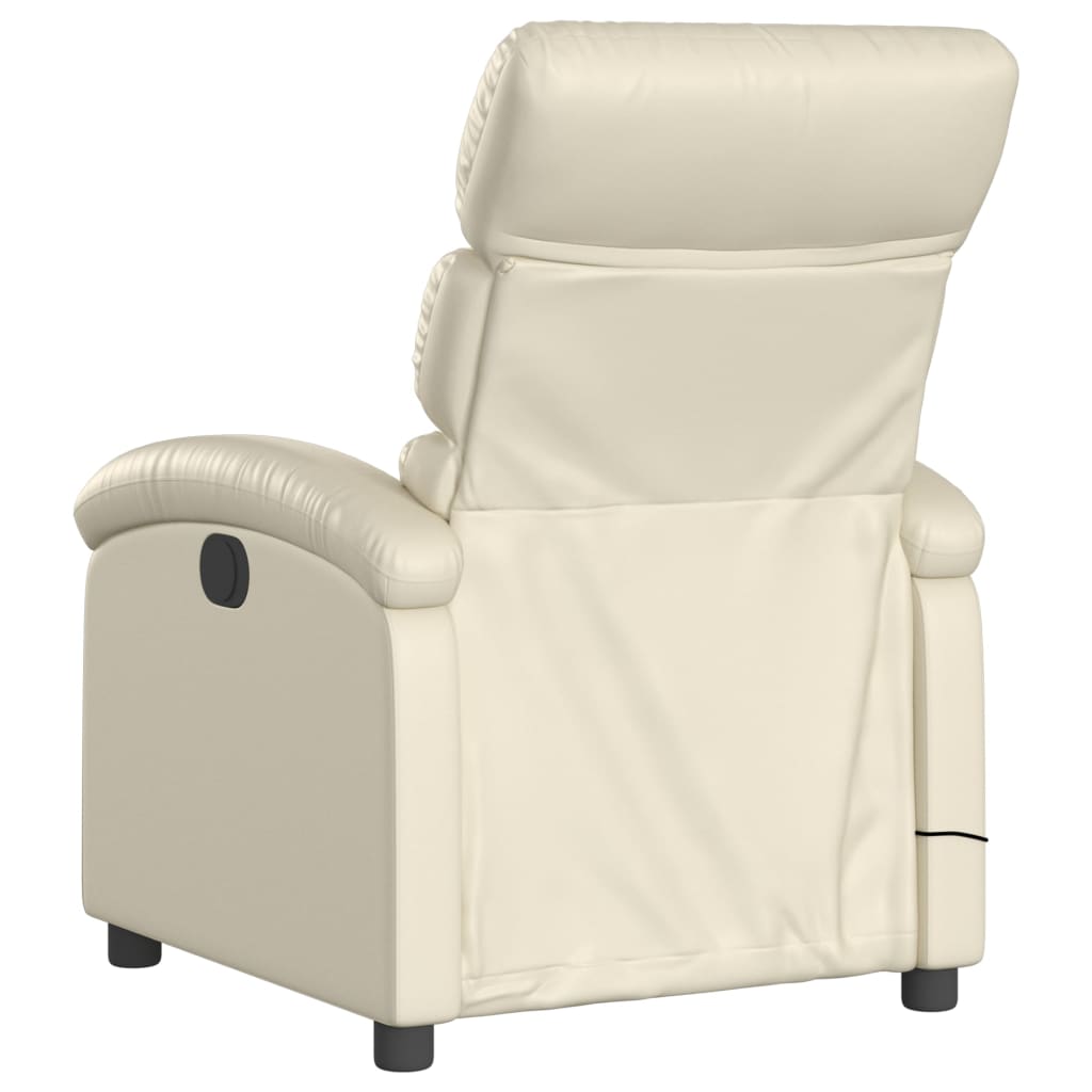 Massagestoel Van Kunstleer In Kleur Crème
