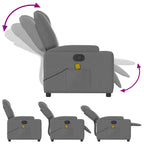 Massagestoel In Donkergrijze Stof