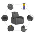 Massagestoel In Donkergrijze Stof