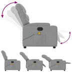 Massagestoel Met Lichtgrijze Stof