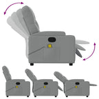 Massagestoel Met Lichtgrijze Stof