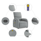 Massagestoel Met Lichtgrijze Stof