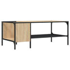 Salontafel Met Rek 100X51X40 Cm Bewerkt Hout Kleur