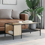 Salontafel Met Rek 100X51X40 Cm Bewerkt Hout Kleur