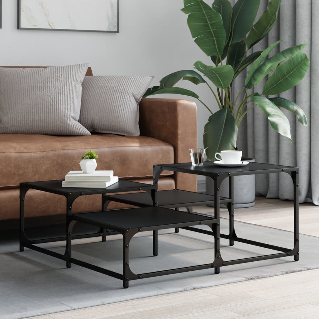 Salontafel 87,5X87,5X40 Cm Bewerkt Hout