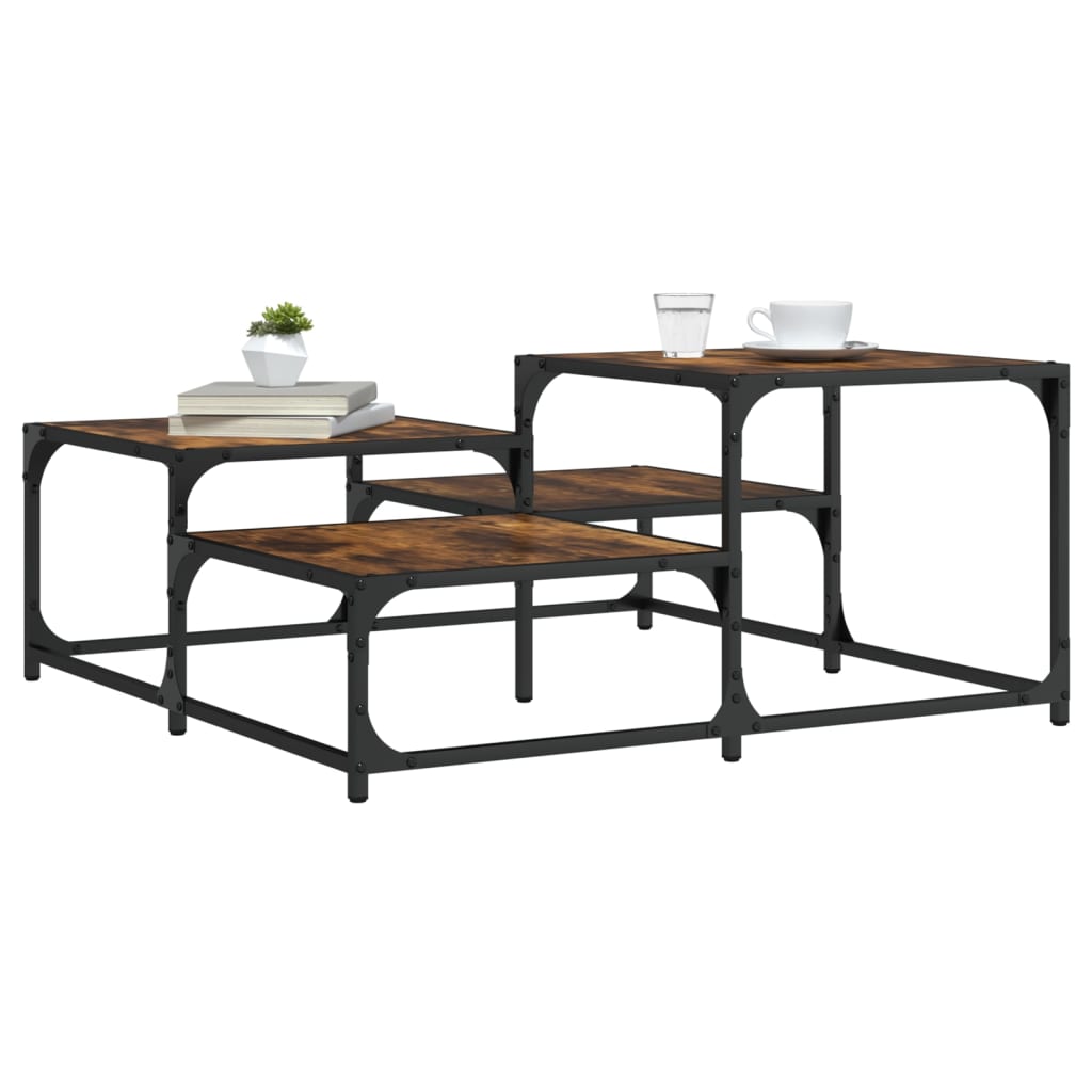 Salontafel 87,5X87,5X40 Cm Bewerkt Hout