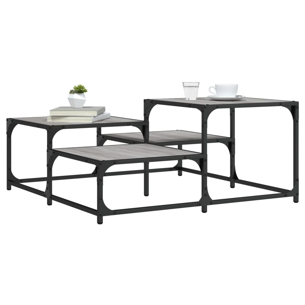 Salontafel 87,5X87,5X40 Cm Bewerkt Hout